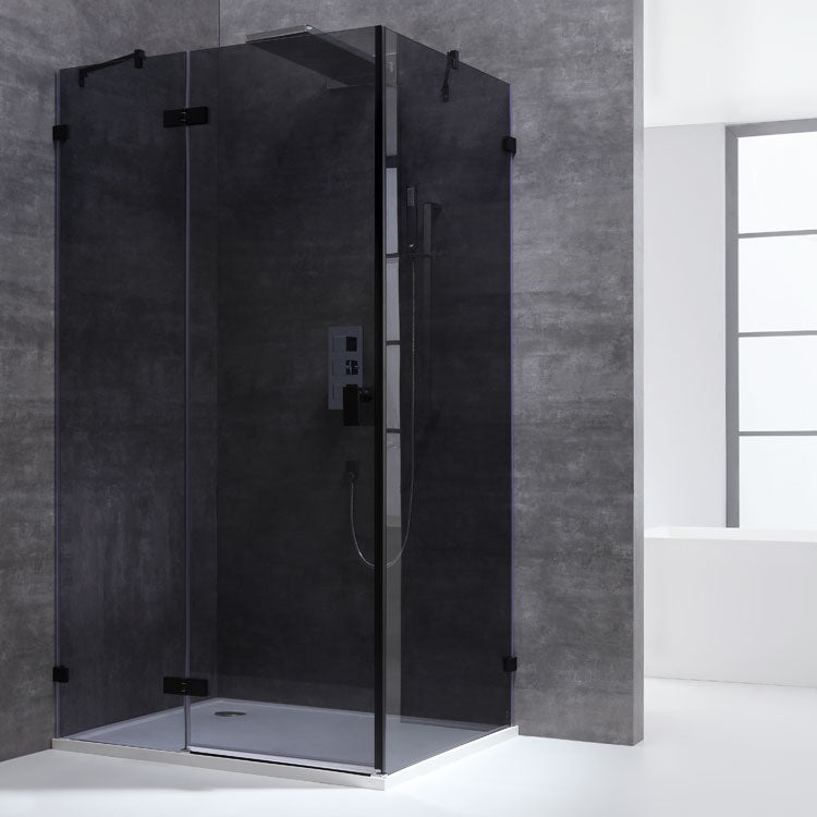 AWT Duschabtrennung LAS1500-B schwarz 150x90 links