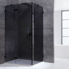 AWT Duschabtrennung LAS1500-B schwarz 150x90 links