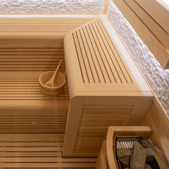 AWT Sauna E1816A Pinienholz 220x220 9kW Cilindro