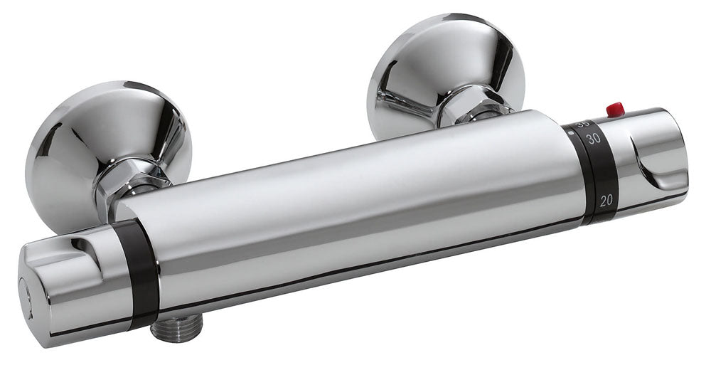 Universal thermostatic shower mixer 15cm chrome
