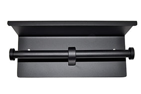 Brush double toilet roll holder matte black