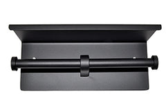 Brush double toilet roll holder matte black