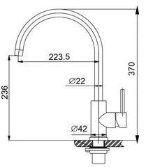 304 Austin keukenkraan met coldstart RVS