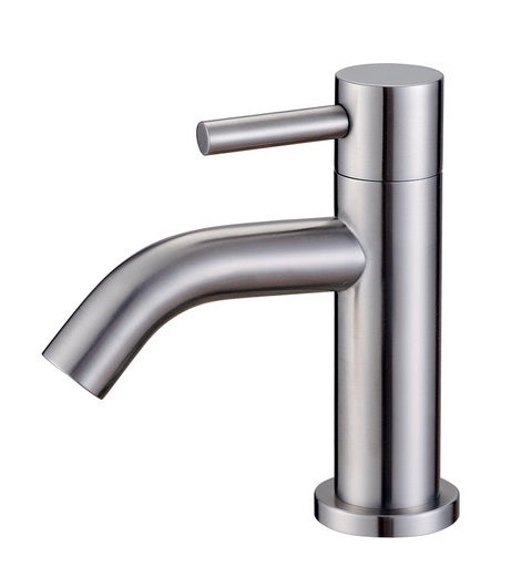 304 basin tap 1/2" brushed stainless steel