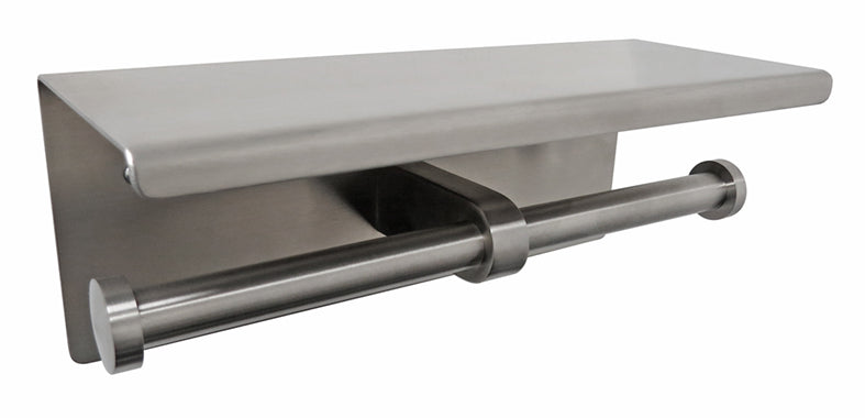 Brush double toilet roll holder Stainless steel