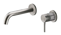 304 basin mixer with cold start, complete brushed stainless steel