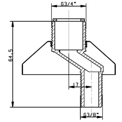 Set S-Koppelingen 3/4''x3/8''grote sprong