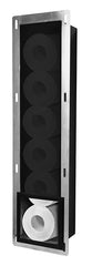 Sunk built-in spare toilet roll holder matt black