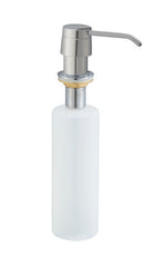 Built-in soap dispenser brushed steel plastic bottle 250ml