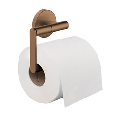 Alonzo Toilet Roll Holder without Cover Brushed Bronze Copper PVD