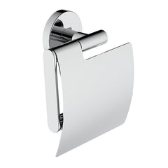 Alonzo toilet paper holder with lid chrome