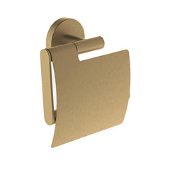 Alonzo toilet roll holder with flap brushed brass PVD