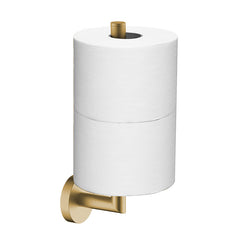 Alonzo spare toilet roll holder brushed brass PVD