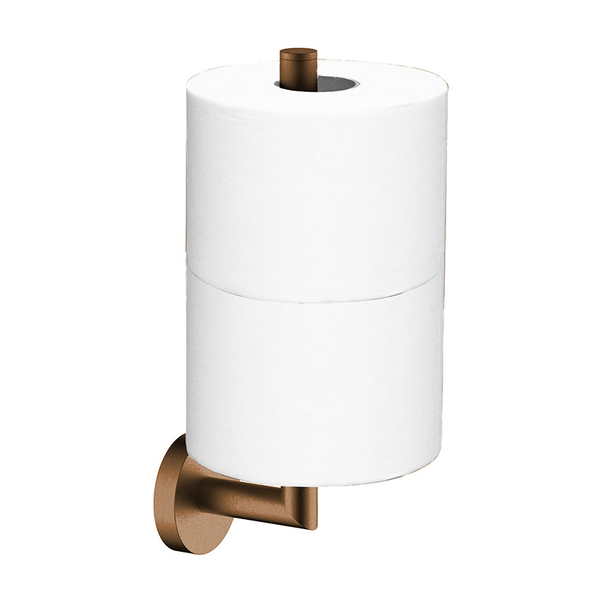 Alonzo spare toilet roll holder brushed bronze copper PVD
