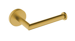 Alonzo toilet roll holder with fixed arm brushed brass PVD