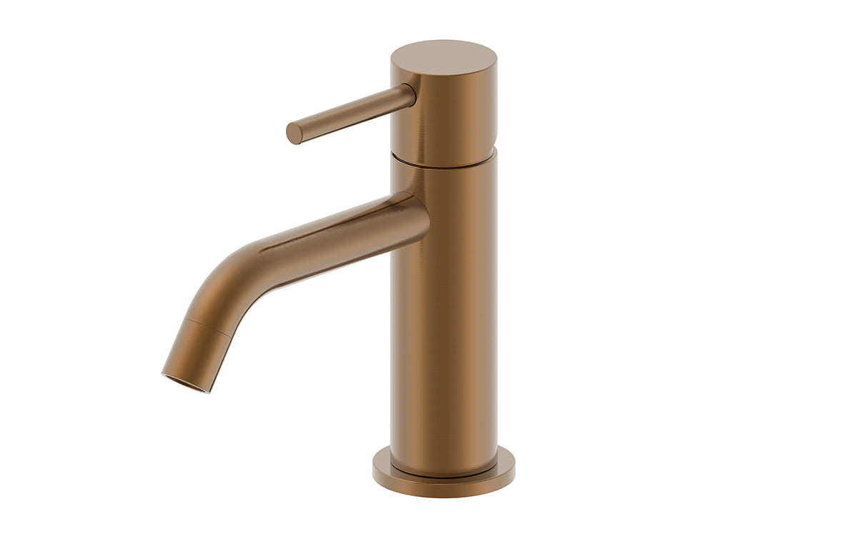 Style basin mixer brushed bronze copper PVD