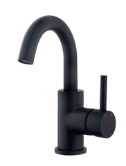 Caral Basin mixer with swivel spout matt black
