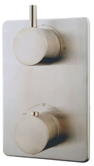 Caral trim set built-in thermostatic mixer 2-way brushed steel PVD