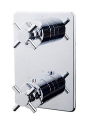 Cross trim part built-in thermostat 2-way chrome