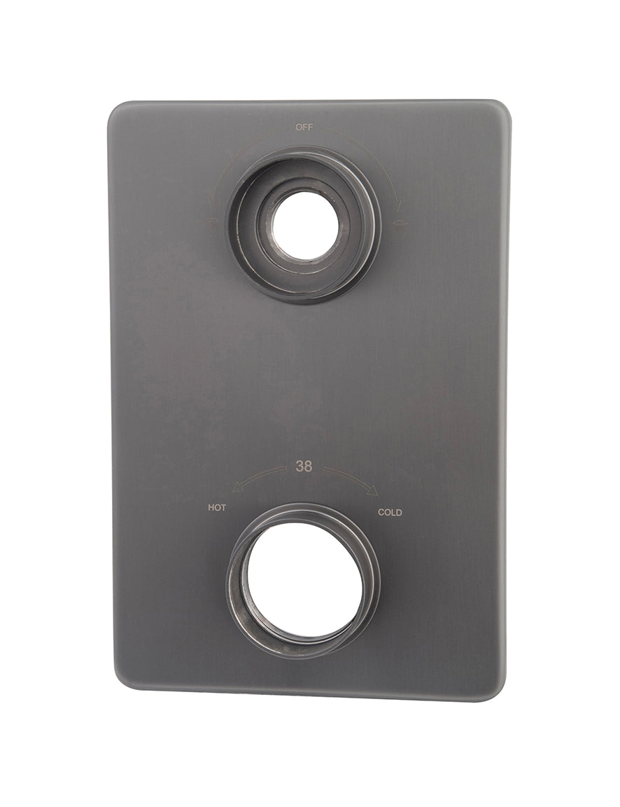 Caral verlengset afbouwdeel 2 weg gunmetal PVD