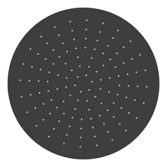 UniMatch hoofddouche rond 30 x 0,8 cm mat zwart