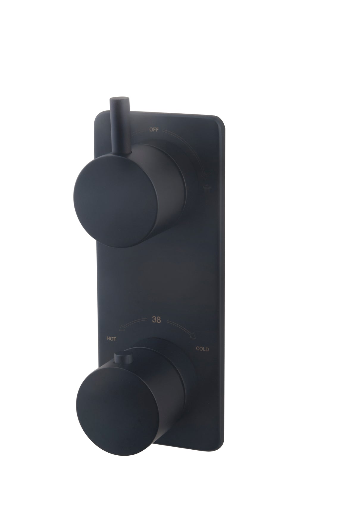 Rivaro Built-in Thermostatic Mixer 2-Way Matt Black
