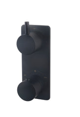 Rivaro Built-in Thermostatic Mixer 2-Way Matt Black