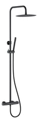 Ribbd Thermostatic Surface-Mounted Rain Shower Set Matte Black
