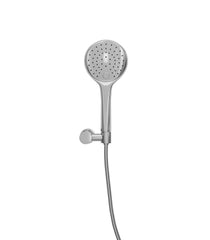 UniMatch hand shower set with 3-spray hand shower Ø 12 cm, shower hose and tiltable wall holder chrome