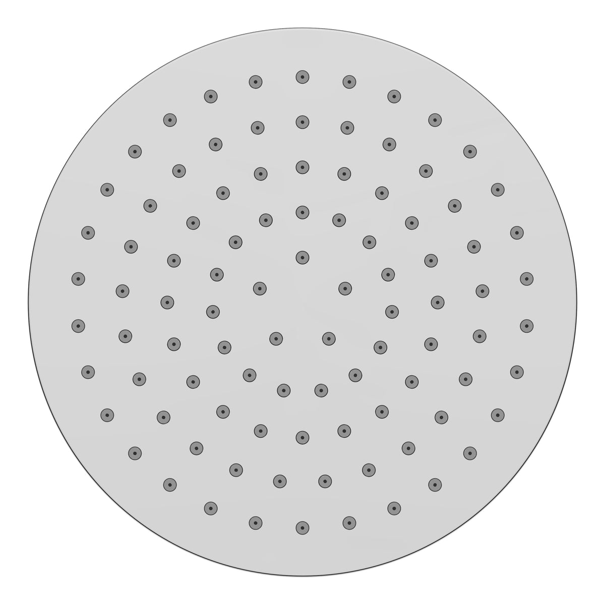 UniMatch hoofddouche rond 20 x 1,2 cm chroom