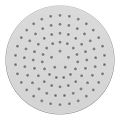 UniMatch hoofddouche rond 20 x 1,2 cm chroom