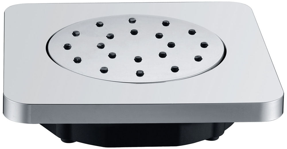 Adjustable square recessed side shower 13.5 cm chrome