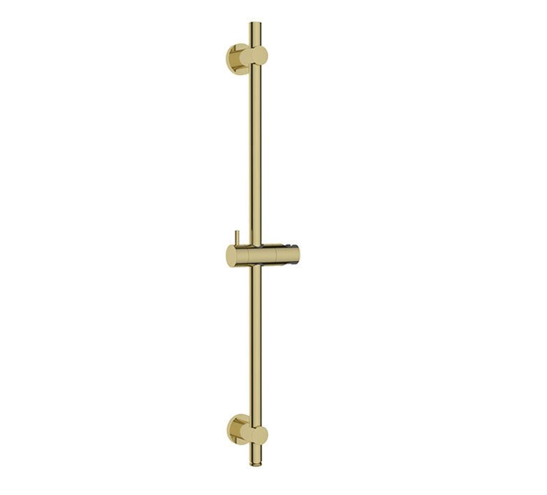 UniMatch shower rail with water connection 76.5 cm brushed brass PVD