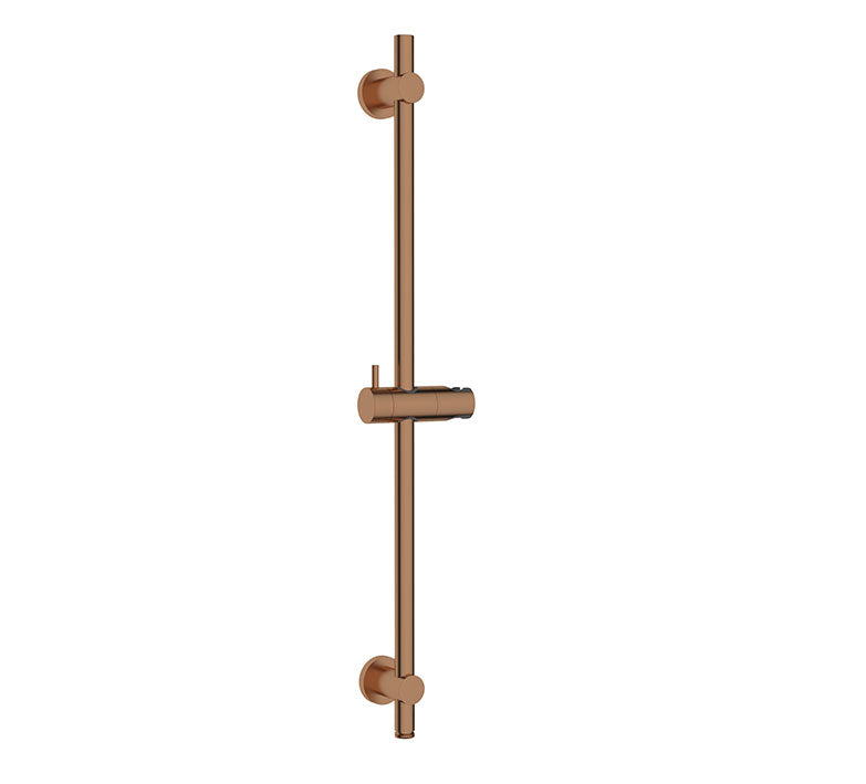 UniMatch Shower Rail with Water Connection 76.5 cm Brushed Bronze Copper PVD