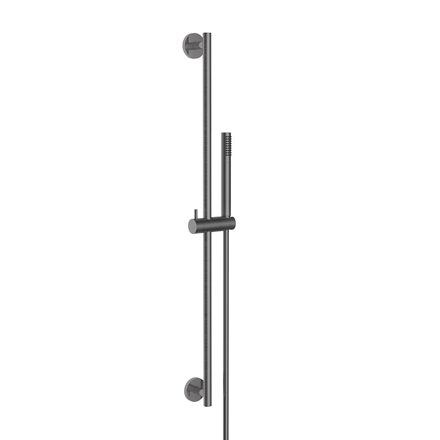 UniMatch slide bar set complete with stick hand shower 1 spray gunmetal