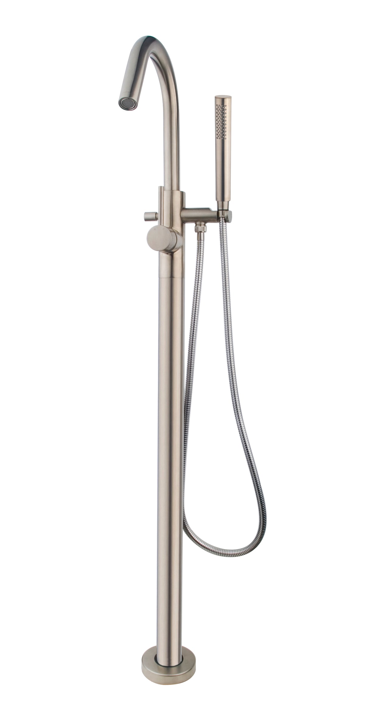 Caral Freestanding Bathtub Mixer Brushed Steel PVD