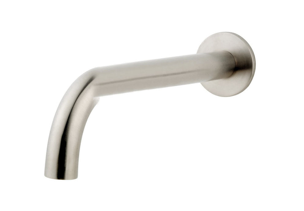 Caral bath spout round 25 cm 1/2'' brushed steel PVD