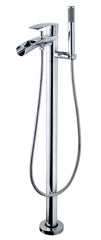Lima freestanding waterfall bath mixer complete chrome
