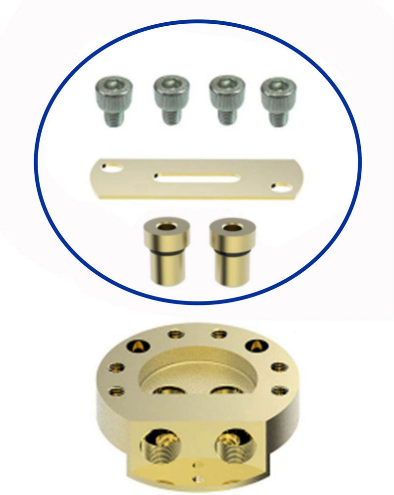Caral temporary blanking plate set for freestanding bath mixer