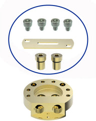 Caral temporary blanking plate set for freestanding bath mixer