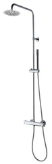 Caralda Eco thermostatische regendoucheset opbouw chroom