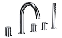 Caral bath rim combination 5-hole chrome