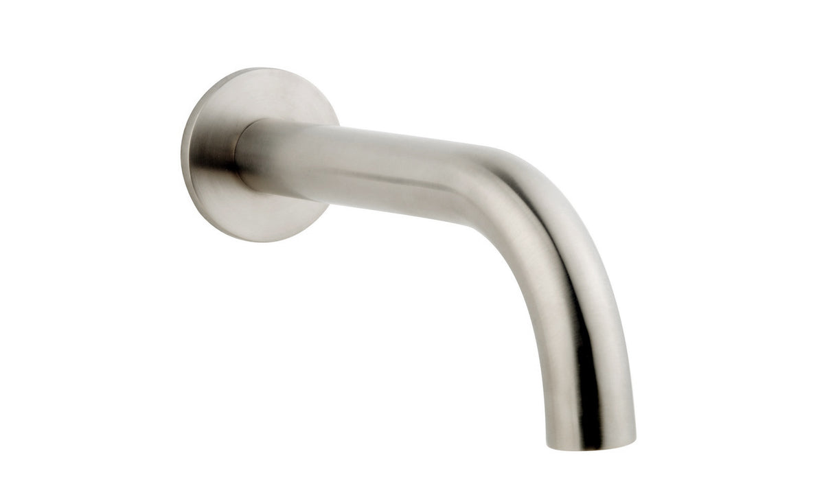 Caral bathtub spout around 20 cm 1/2'' brushed steel PVD