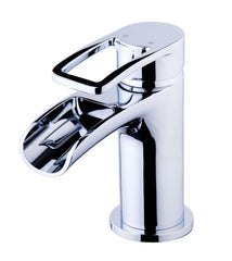 Alegra Waterfall Basin Mixer Tap with Click Waste Chrome