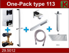 one-pack inbouwthermostaatset type 113 CHR (20cm)