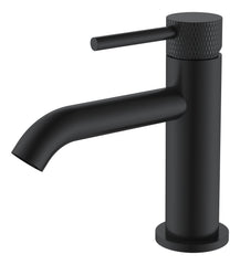 Ribbd fonteinkraan 1/2" mat zwart