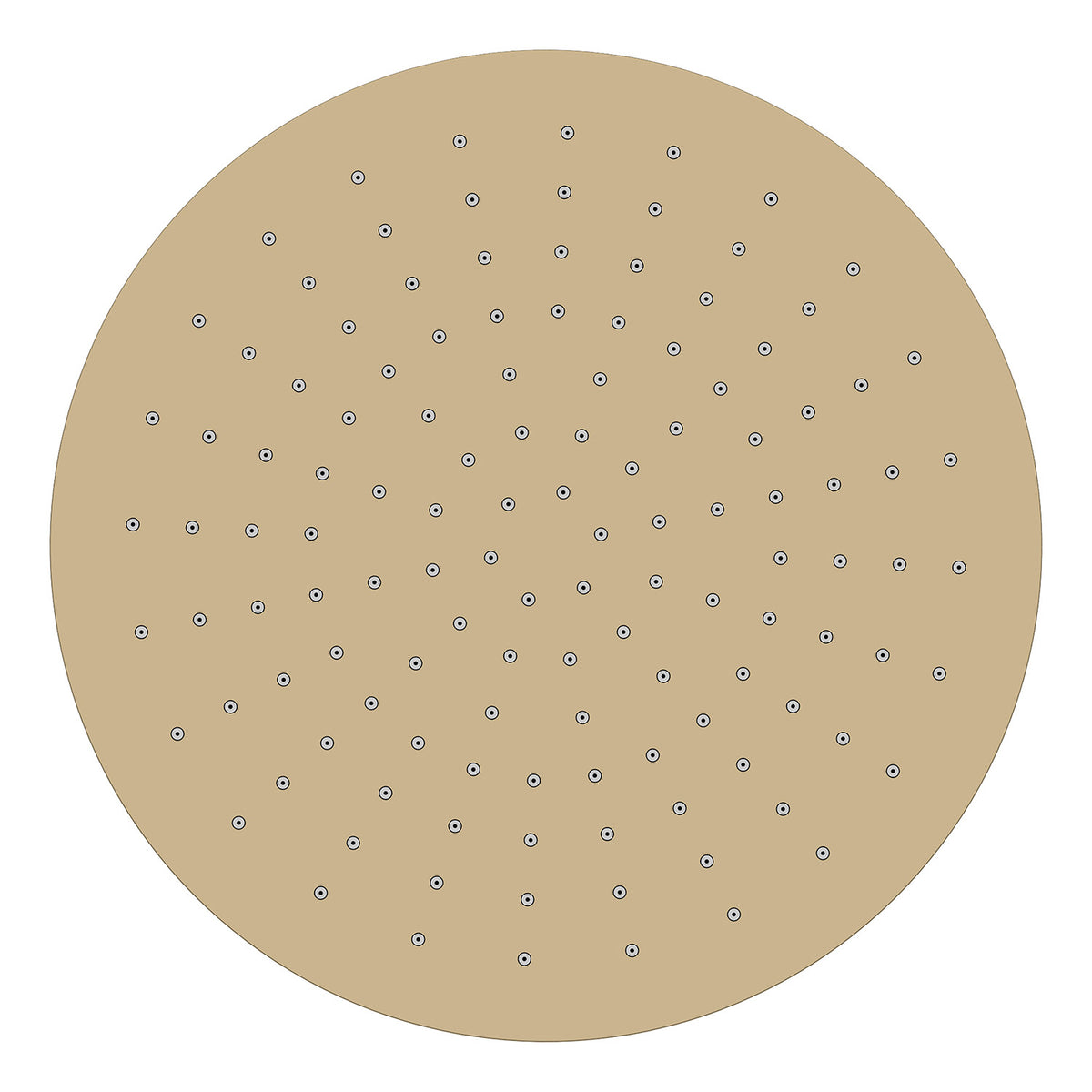 UniMatch shower head round 30 x 0.8 cm brushed brass PVD