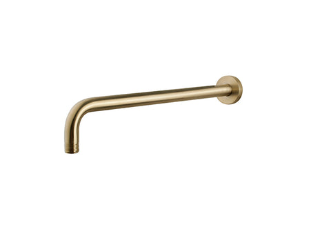 Caral douchearm met muurbevestiging 35 cm geborsteld messing