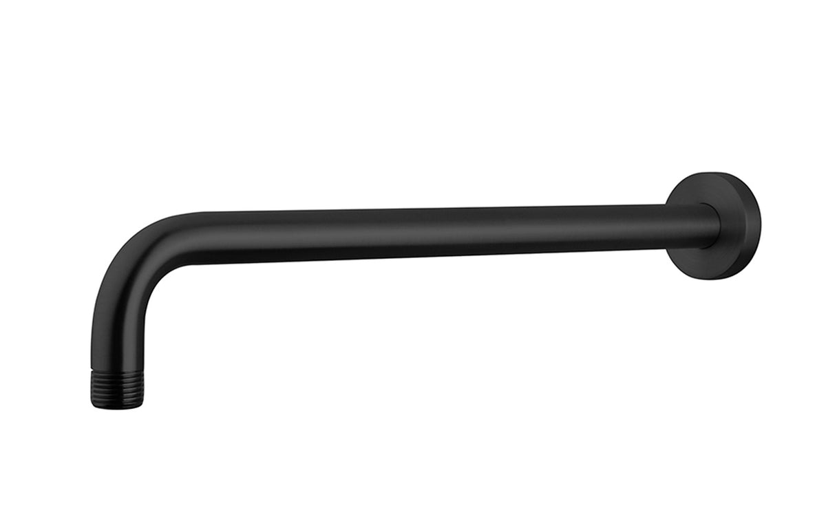UniMatch shower arm with wall mount 35 cm matte black
