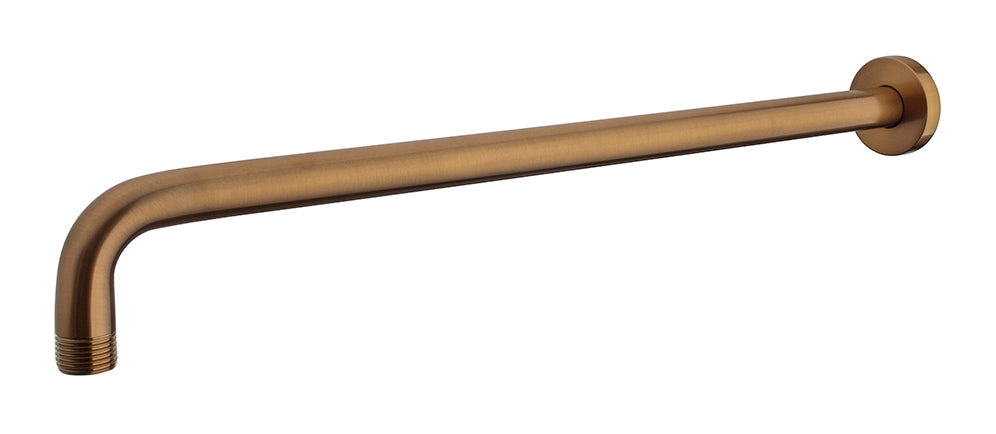 UniMatch shower arm with wall mount 45 cm brushed bronze copper PVD